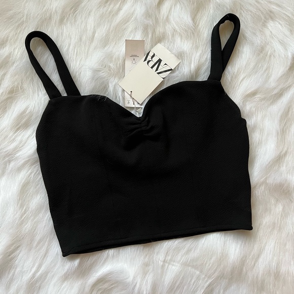 Zara Tops Zara Black Crop Tank Poshmark